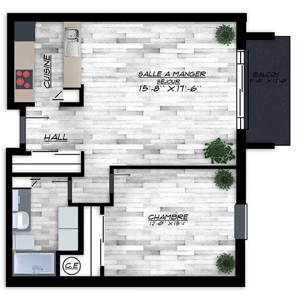 3 ½ à partir de 1195$/mois