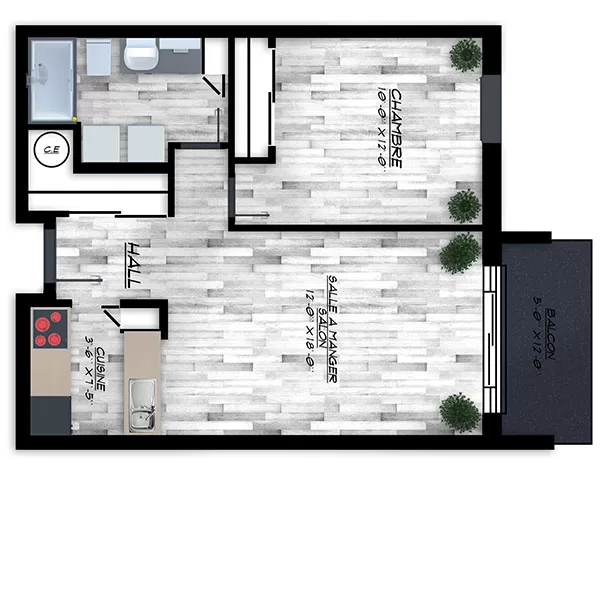 3 ½ à partir de 1195$/mois