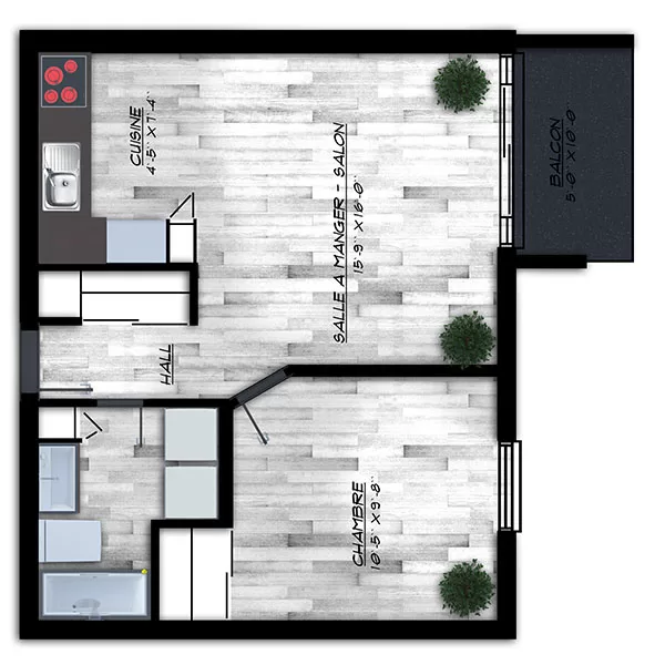 3 ½ à partir de 1175$/mois